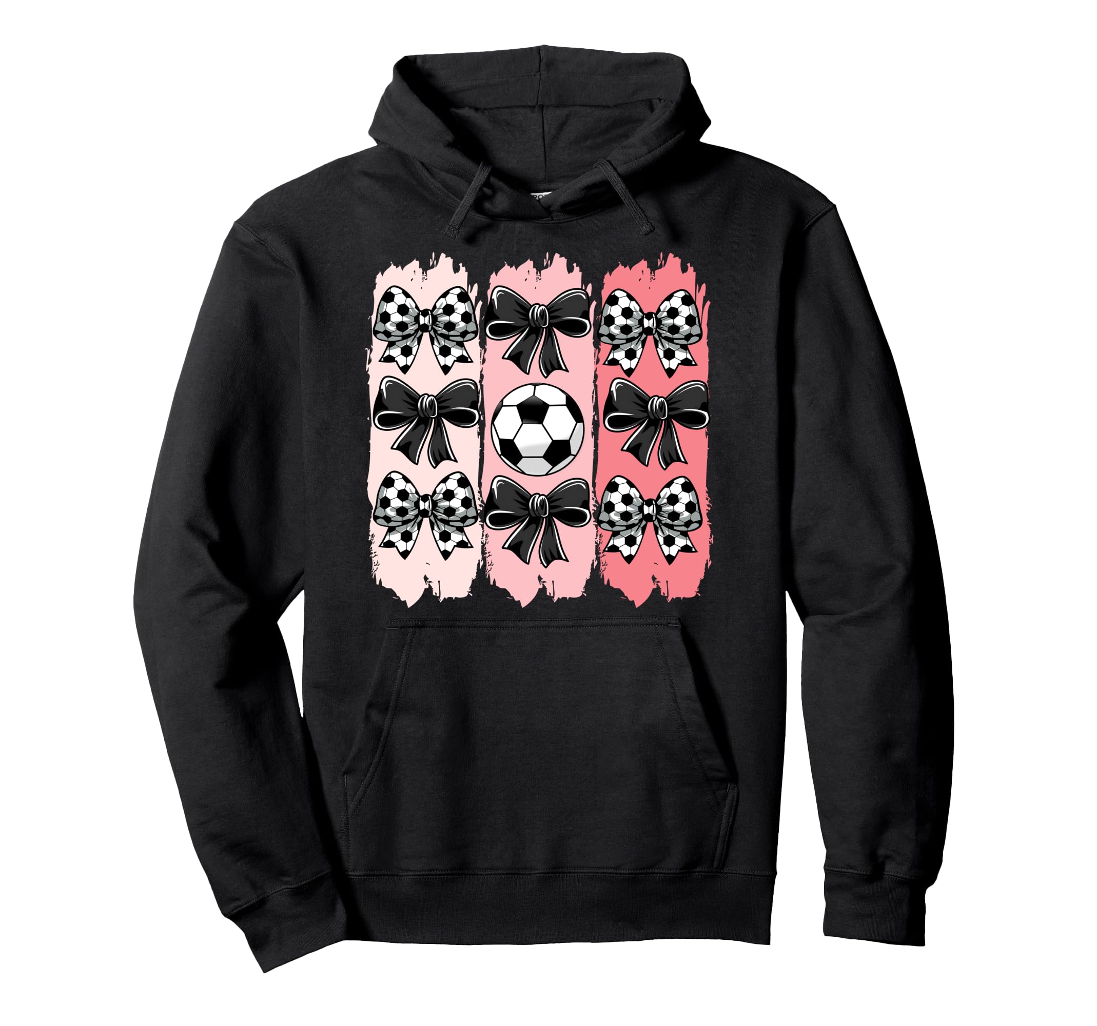 Soccer Coquette Bow Soccer Ball Soccer Hoodie - Trendy Graphic Unisex