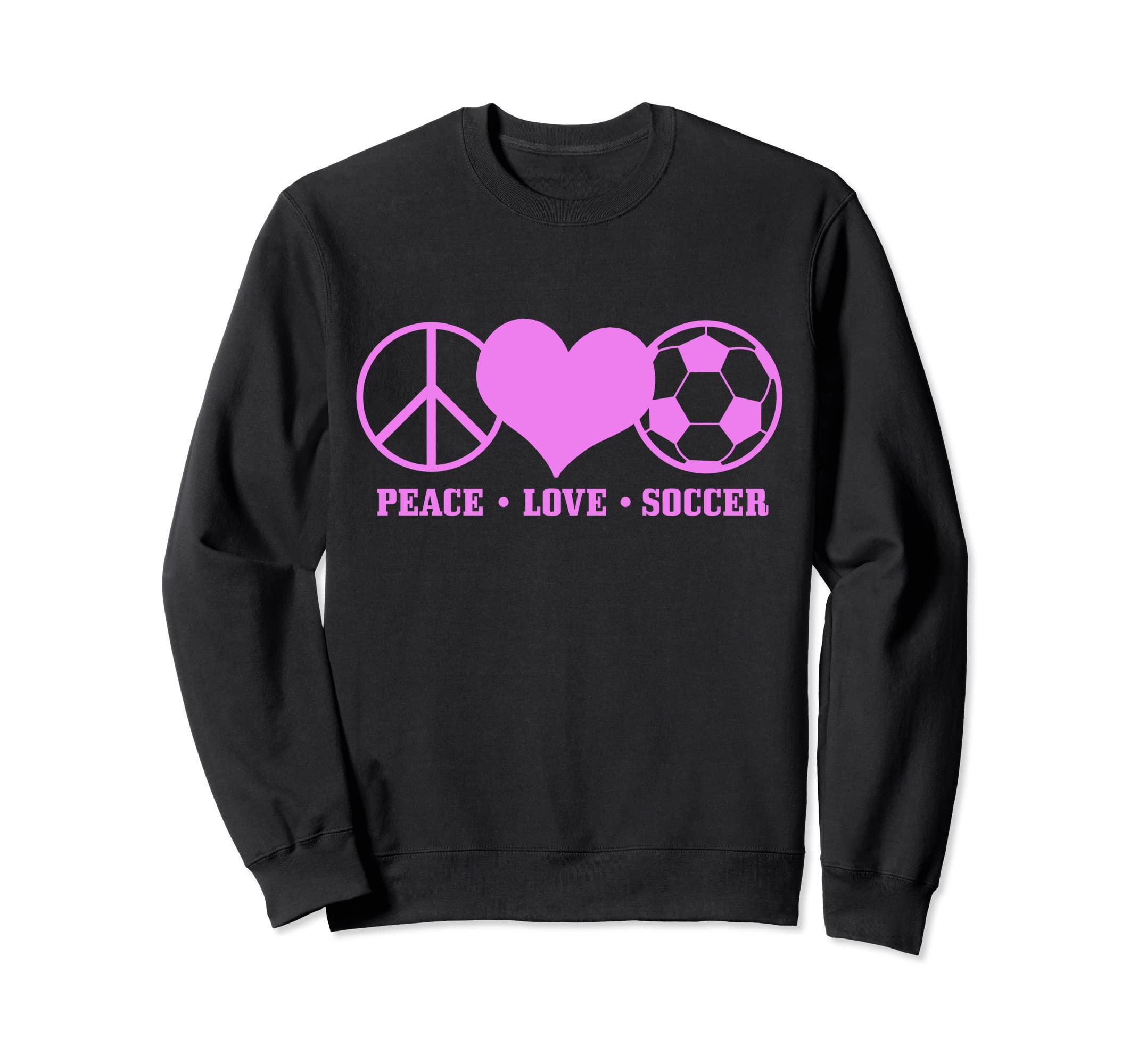 Soccer Player Coach Sports Peace Love Sweatshirt - Trendy Graphic Unisex