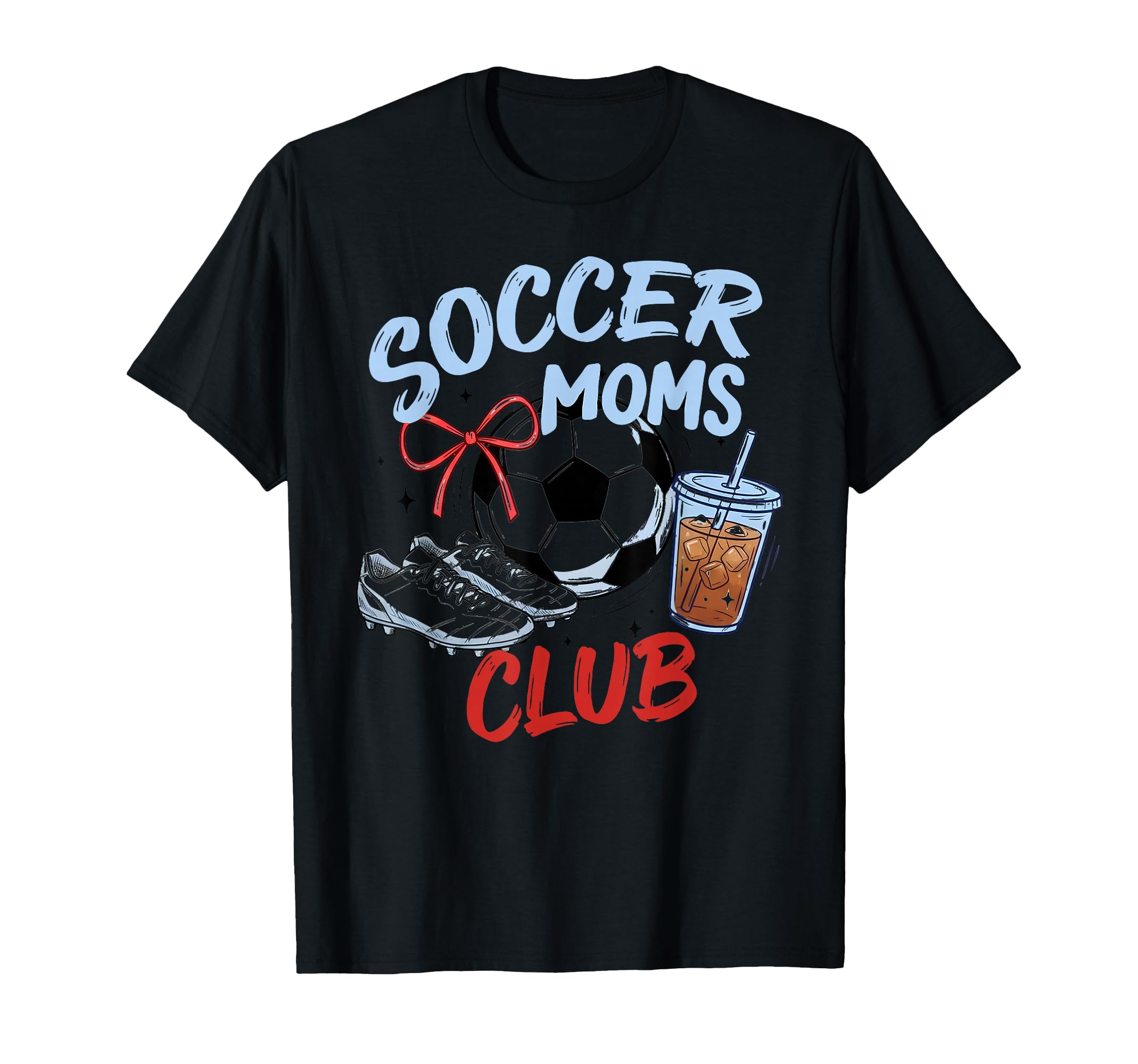 Coquette Soccer Moms Club Game T-Shirt - Casual Everyday Wear Men Women