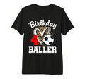 4Th Birthday Baller 4 Year Old Birthday T-Shirt - Aesthetic Graphic Unisex