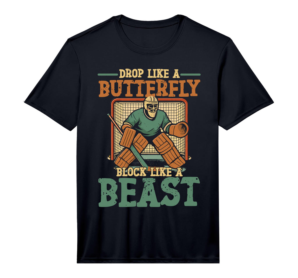 Ice Hockey Goalie Goalkeeper Drop Like T-Shirt - Streetwear Style Unisex