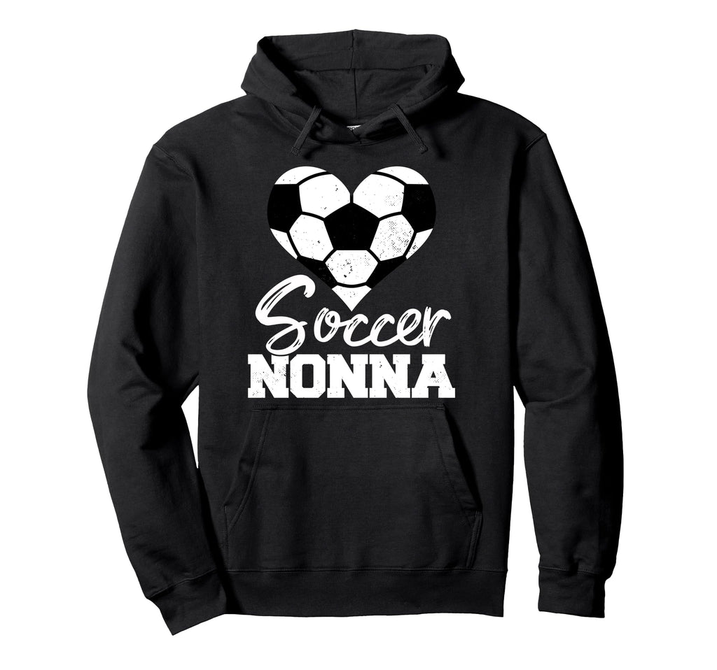 Soccer Nonna Heart Funny Heartfelt Love Hoodie - Unique Graphic Unisex