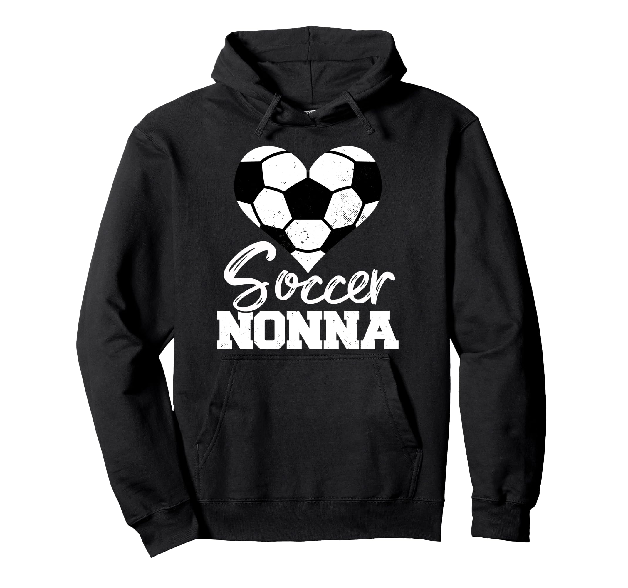Soccer Nonna Heart Funny Heartfelt Love Hoodie - Unique Graphic Unisex