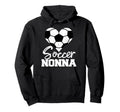 Soccer Nonna Heart Funny Heartfelt Hoodie - Minimalist Print for Adults