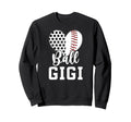 Ball Gigi Grandma Heart Baseball Sweatshirt - Aesthetic Graphic Unisex