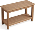 30'' Large Shower Bench Seat, Poly Lumber Bath Stool for Inside Shower Waterproof, HDPS Bathroom Chair for Shaving Legs with Adjustable Feet, Non-Slip & No Maintenance, Brown (30 x 13 Inches)