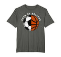 Papa Ballers Funny Soccer Basketball T-Shirt - Casual Everyday Wear Unisex