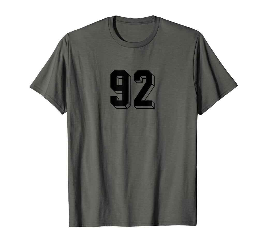 Number 92 80S 90S Soccer Team Jersey T-Shirt - Streetwear Style Men Women