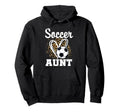 Soccer Aunt Leopard Heart Hoodie - Trendy Graphic for Adults