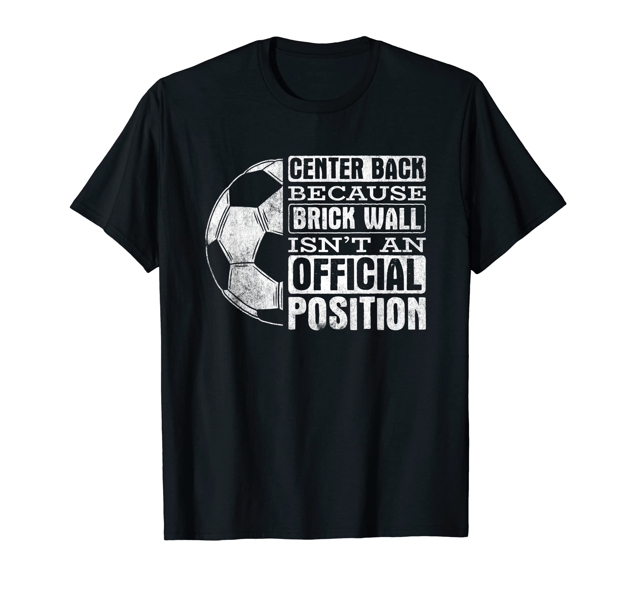 Center Back Brick Wall Position T-Shirt - Minimalist Print for Adults