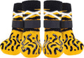 Reflective Dog Socks to Prevent Licking Paws, Dog Paw Protector, Hardwood Floors Anti Slip, Non Slip Dog Socks with Grippers, Dog Booties and Paw Protectors for Indoor Use - Size Large