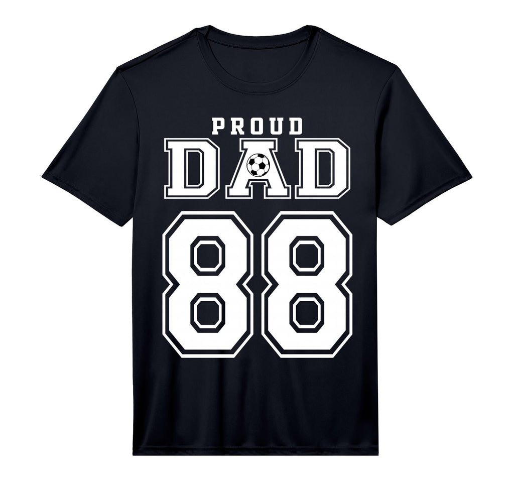 Number 88 Custom Proud Soccer Futbol Dad T-Shirt - Graphic Print Men Women