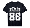 Number 88 Custom Proud Soccer Futbol Dad T-Shirt - Graphic Print Men Women