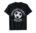 Shoshone County Soccer Distressed 90S T-Shirt - Custom Art Print for Adults