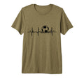 Beach Soccer Heartbeat Tri Blend T-Shirt - Novelty Apparel Unisex
