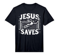 Jesus Rescues Football Goalkeeper T-Shirt - Graphic Print Men Women