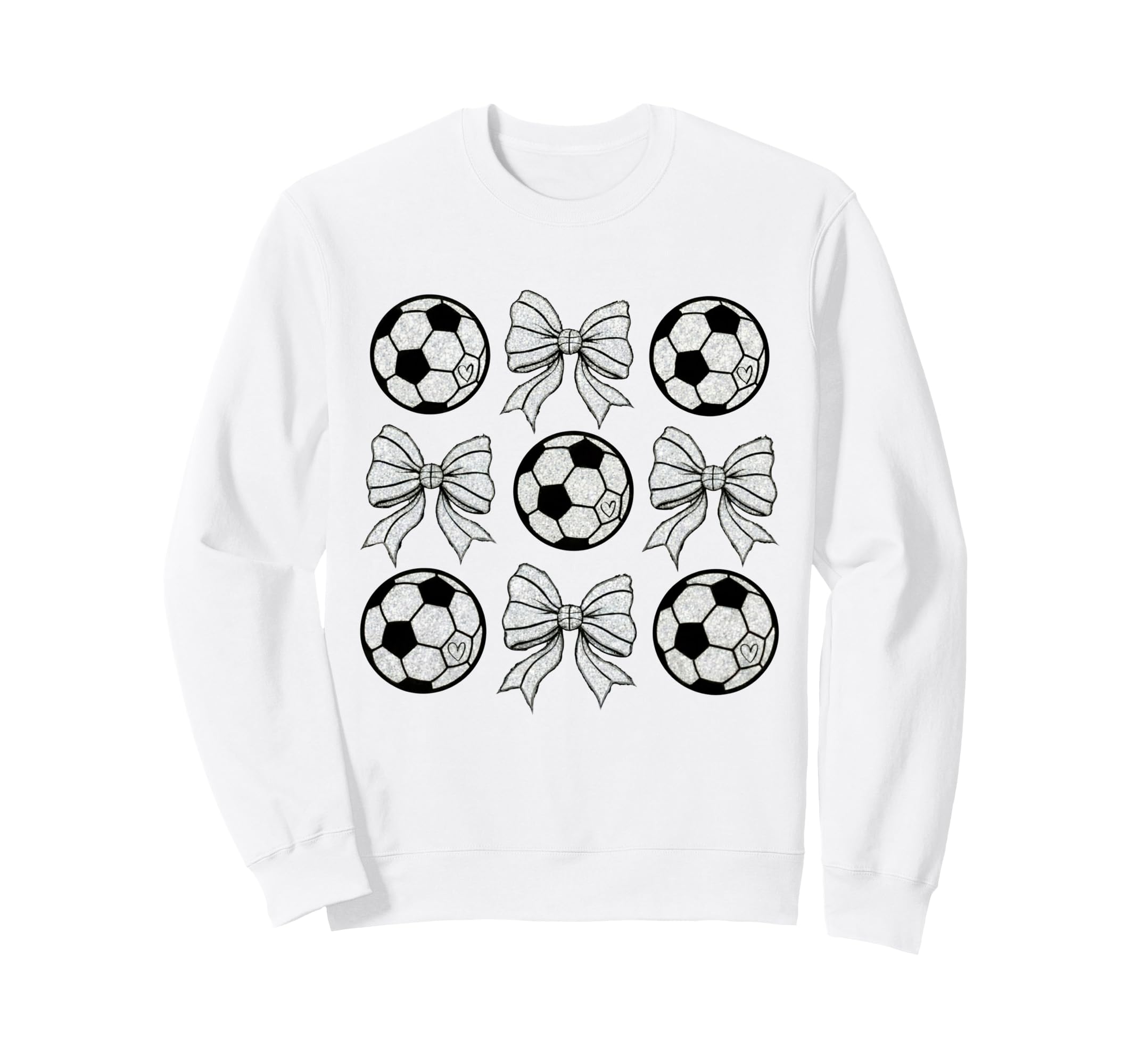 Soccer Bow Game Day Soccer Sweatshirt - Aesthetic Graphic for Adults