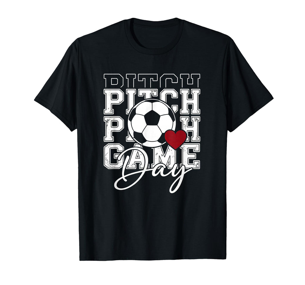 Soccer Game Day Spirit Heart Athlete T-Shirt - Custom Art Print Unisex