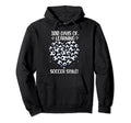 100 Days School Soccer Heart Love Hoodie - Minimalist Print for Adults