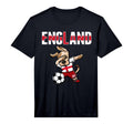 Dabbing Dog England Soccer Fans Jersey T-Shirt - Aesthetic Graphic Unisex