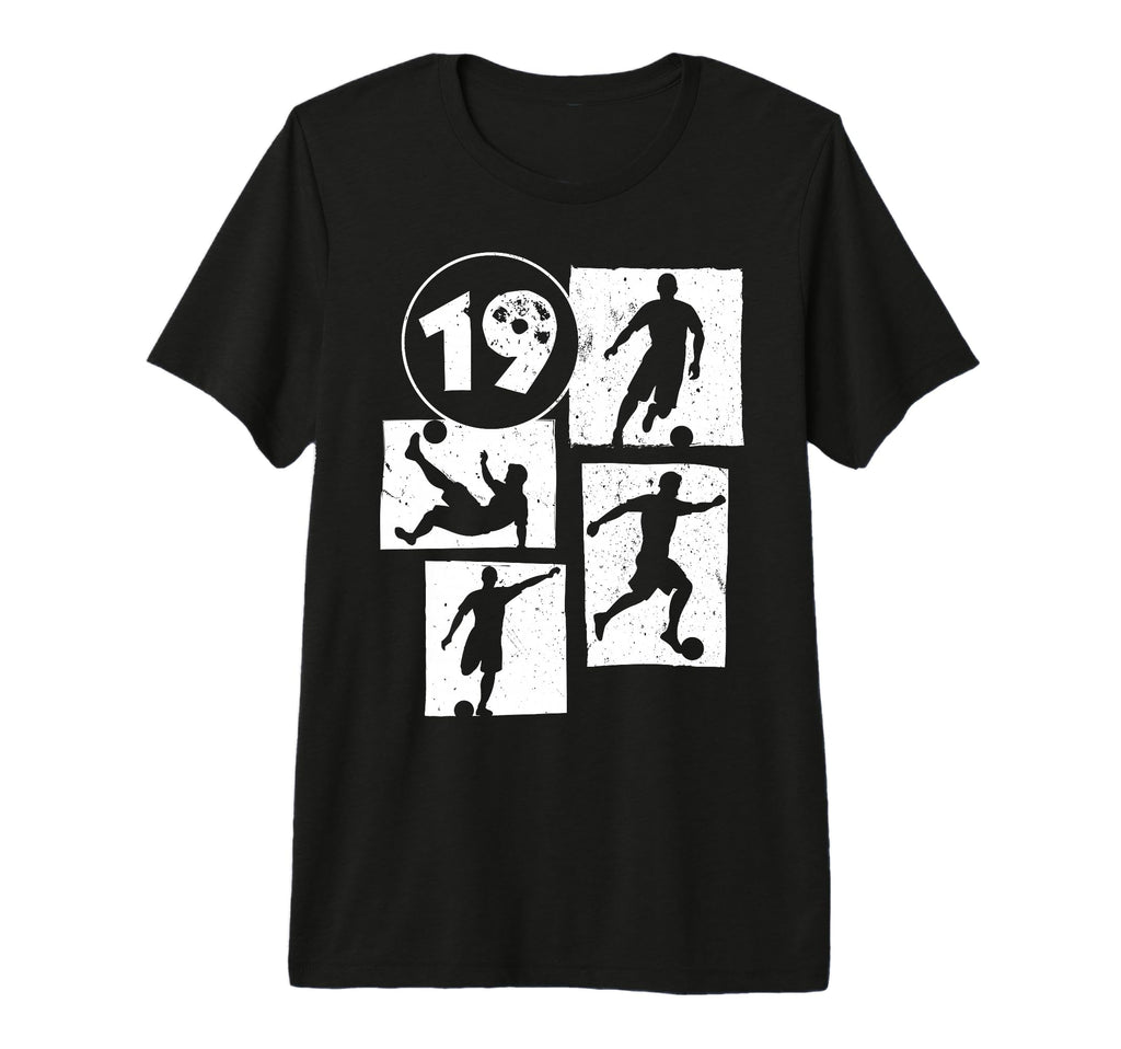 19Th Birthday Soccer Player Football 19 T-Shirt - Trendy Graphic Men Women