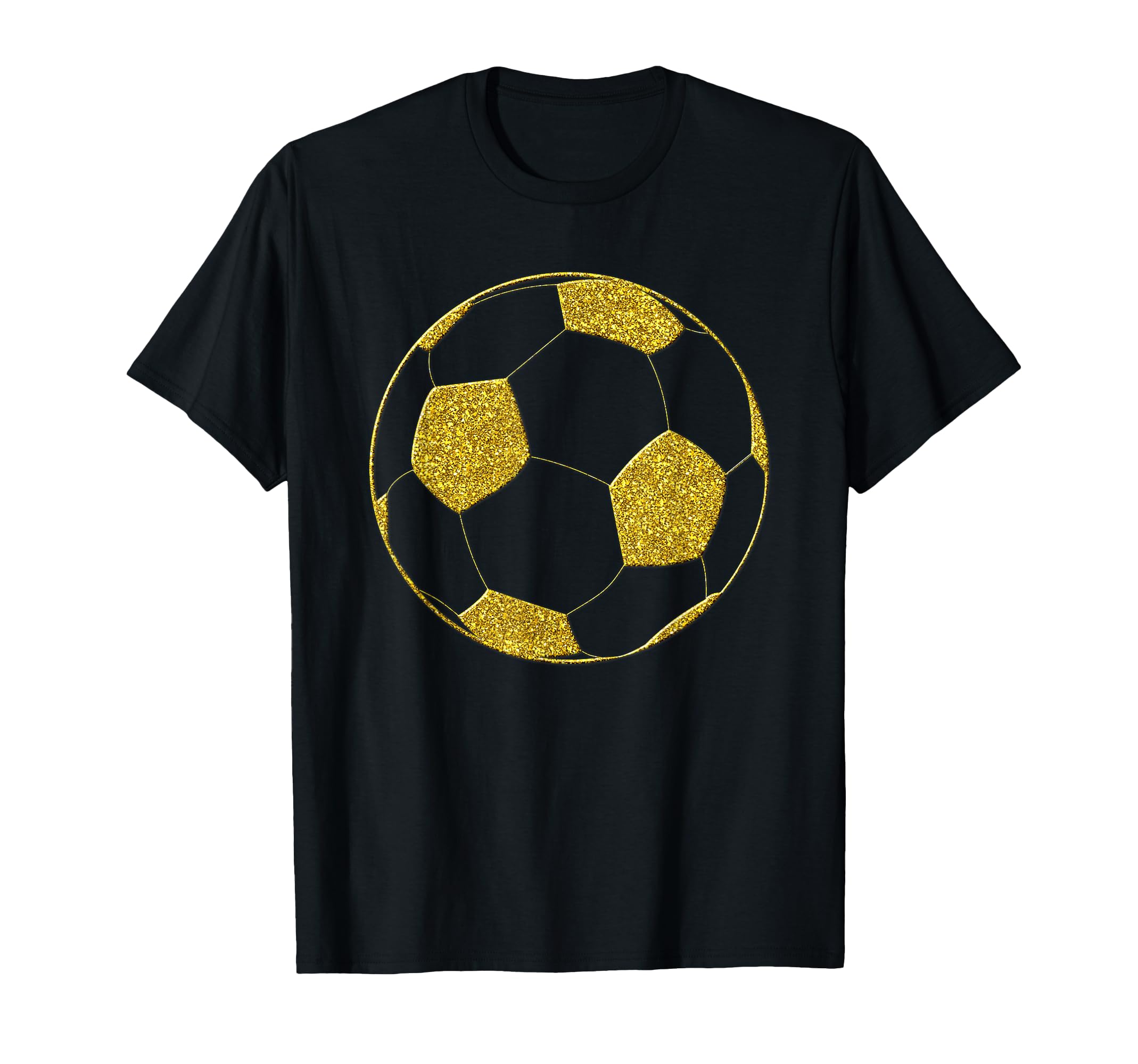 Football Soccer Ball Golden Sports T-Shirt - Fun Novelty Design Unisex