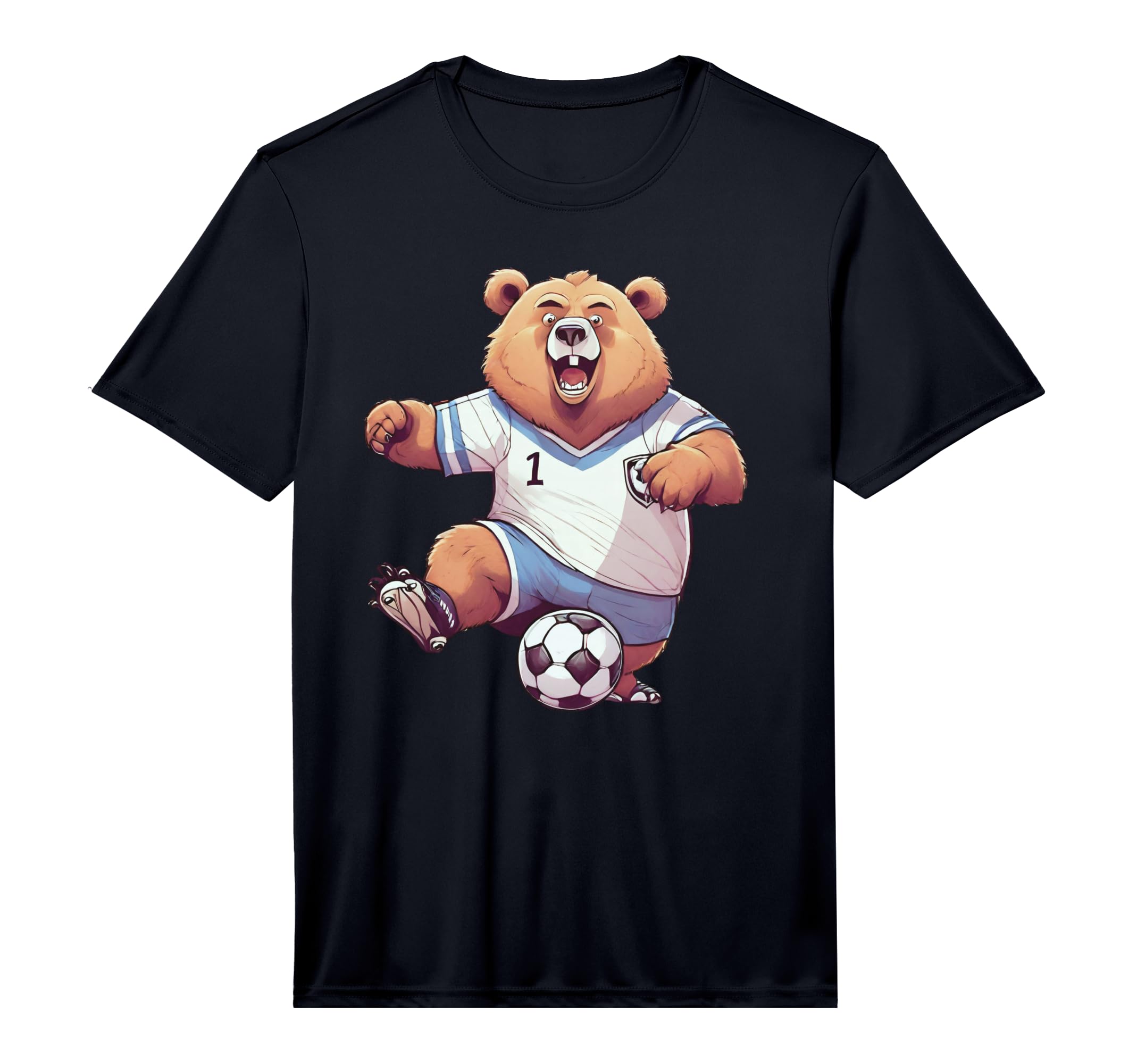 Funny Football Soccer Player Coach Teddy T-Shirt - Graphic Print Unisex