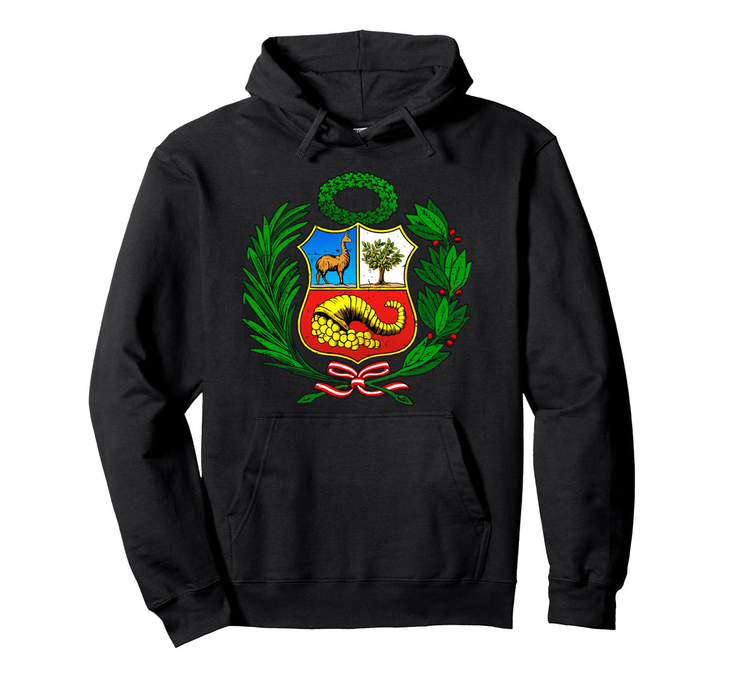 Peru Peruvian Escudo Coat Arms Hoodie - Unique Graphic for Adults