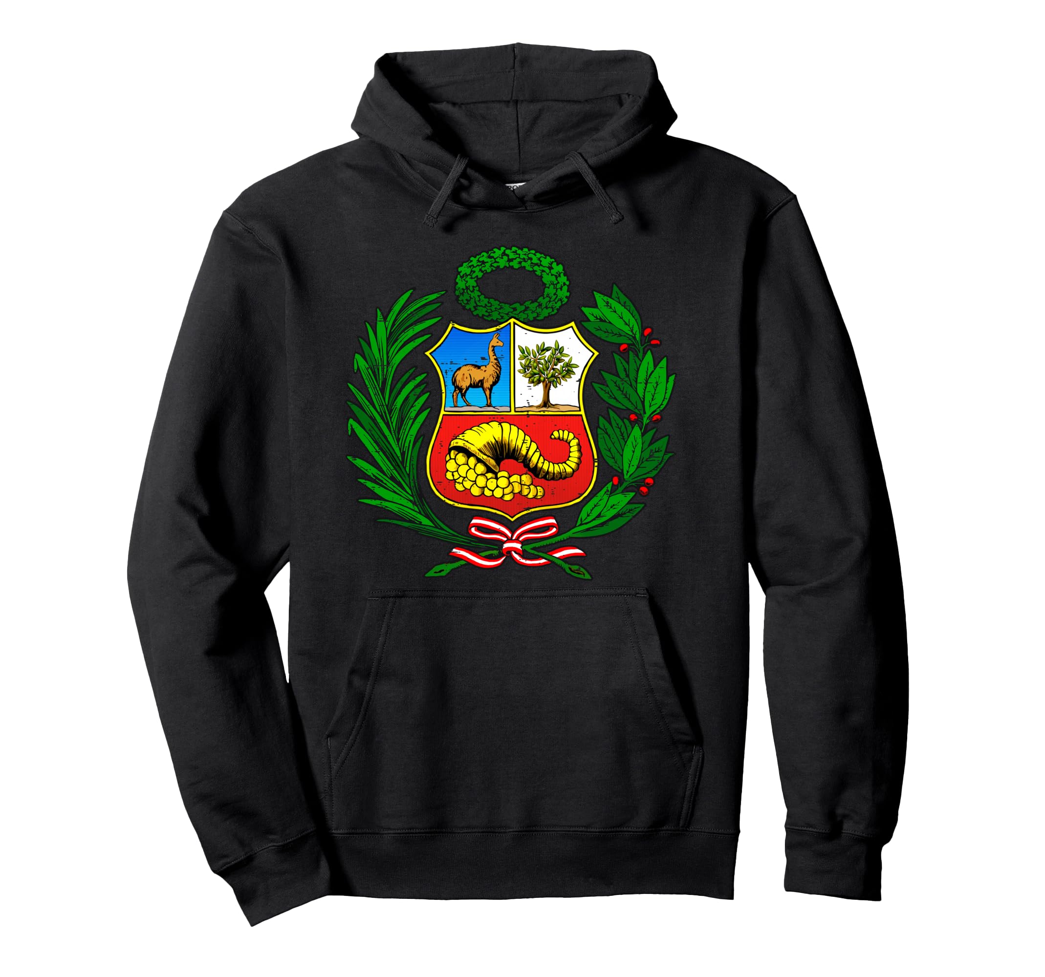 Peru Peruvian Escudo Coat Arms Hoodie - Unique Graphic for Adults