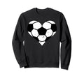 Soccer Heart Funny Soccer Player Mom Sweatshirt - Graphic Print for Adults