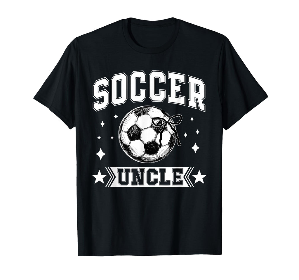 Coquette Bow Soccer Uncle Soccer Team T-Shirt - Custom Art Print Men Women