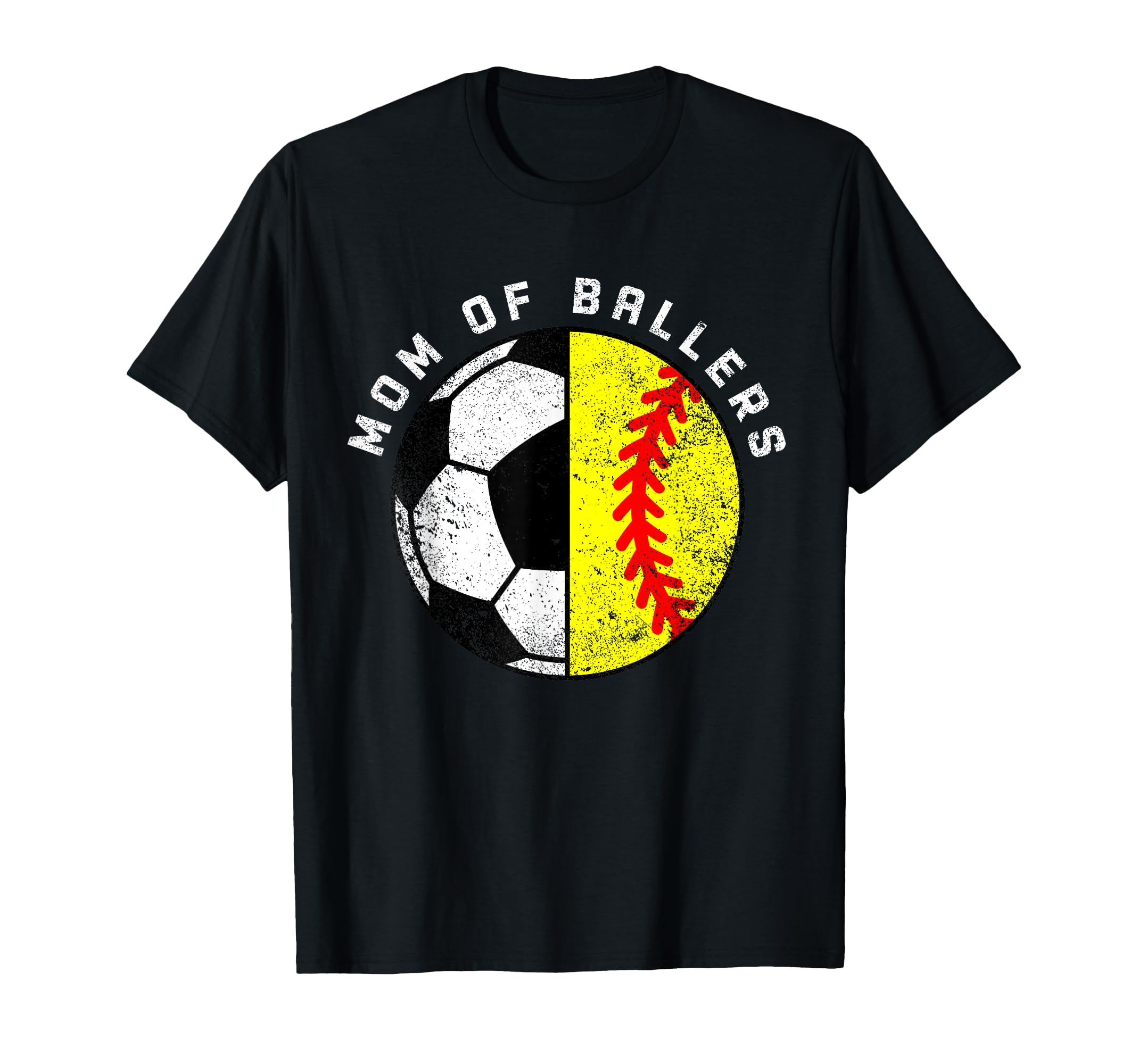 Mom Ballers Funny Soccer Softball Mom T-Shirt - Novelty Apparel for Adults