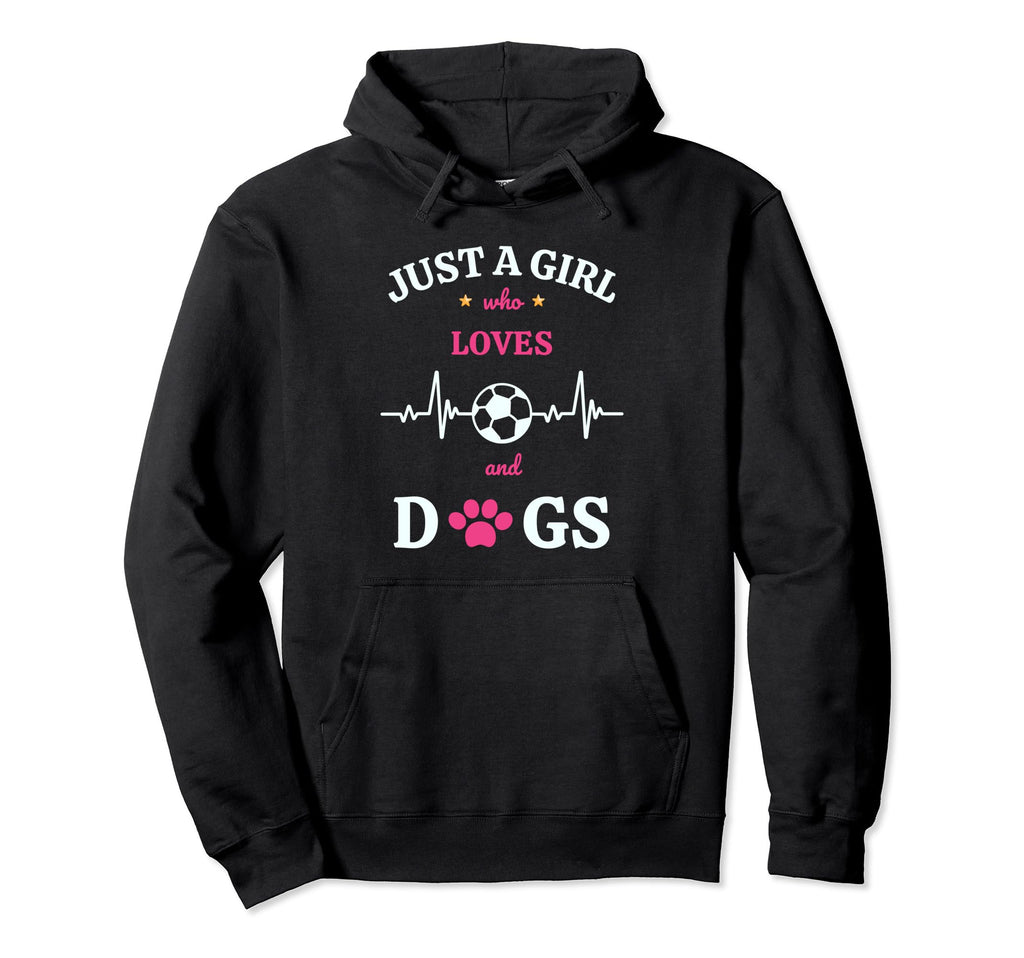 Just Who Loves Dogs And Soccer Gift Dog Hoodie - Unique Graphic Unisex