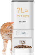 Automatic Cat Feeders, 7L/29 Cups Automatic Dog Feeder with Desiccant Bag, 1-6 Meals Ideal for 2-15mm Dry Food, Suitble for Multiple Pets, Dual Power Supply, Detachable Washable