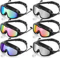 Kanayu 6 Pieces Swimming Goggles Wide View No Leaking Anti Fog Adult Swim Goggles with Earplugs Nose Clip for Adult Men Women