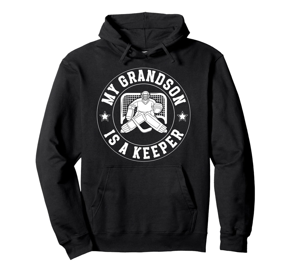 Proud Hockey Keeper Papaw Ice Hoodie - Fun Novelty Design for Adults