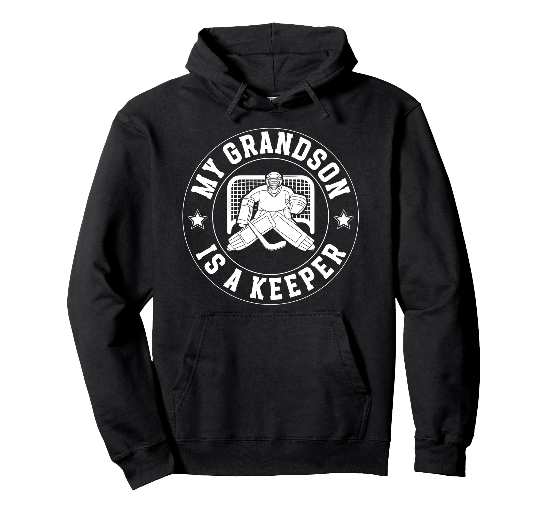 Proud Hockey Keeper Papaw Ice Hoodie - Fun Novelty Design for Adults