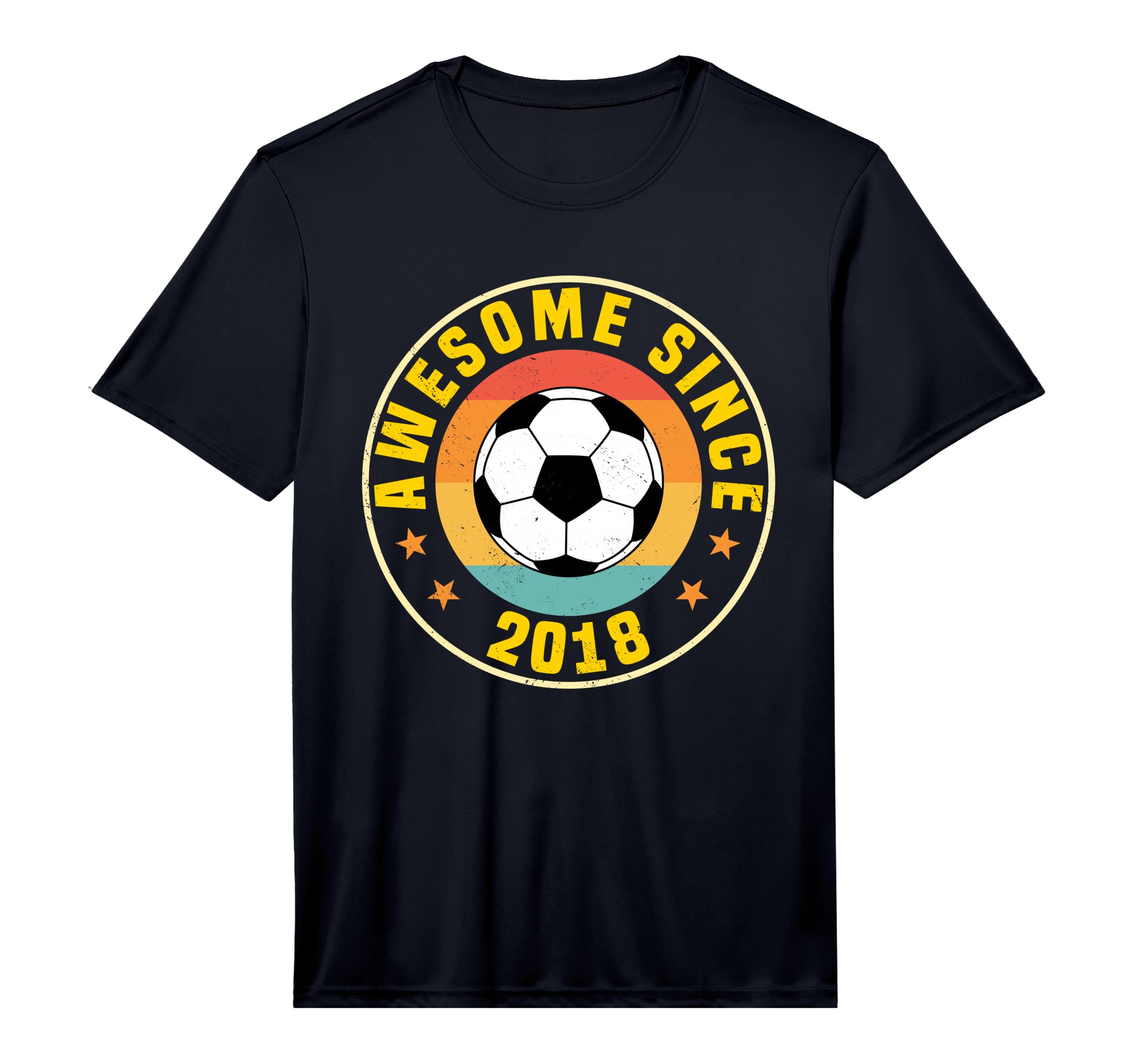 Awesome Since 2018 Soccer Birthday T-Shirt - Unique Graphic Men Women