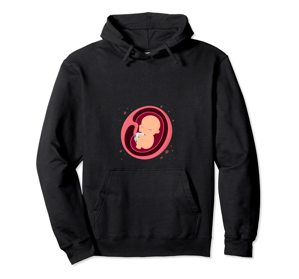 Pregnancy Announcement Soccer Players Hoodie - Trendy Graphic for Adults