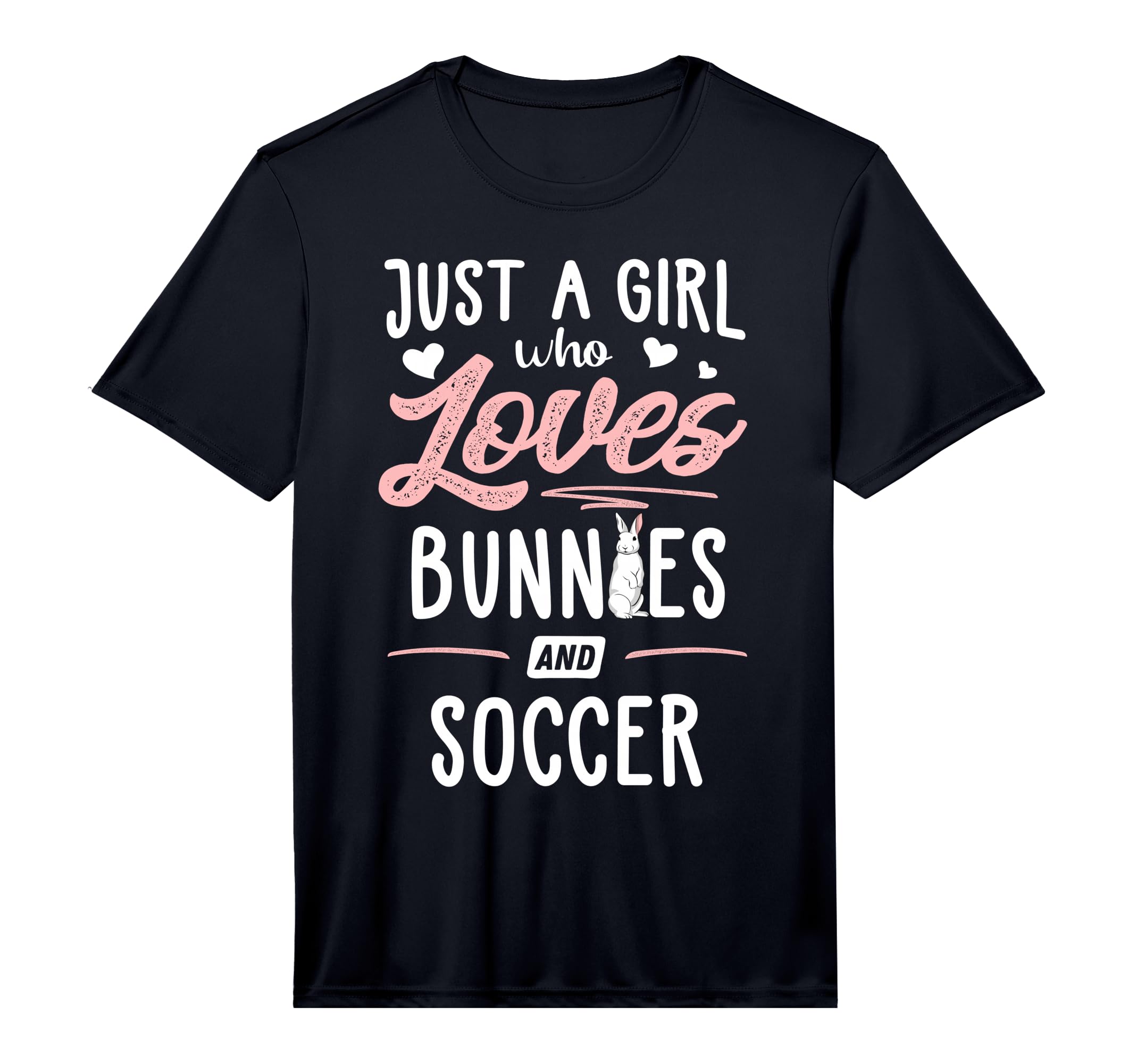 Just Who Loves Bunnies And Soccer Gift T-Shirt - Graphic Print Unisex