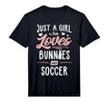 Just Who Loves Bunnies And Soccer Gift T-Shirt - Custom Art Print Unisex