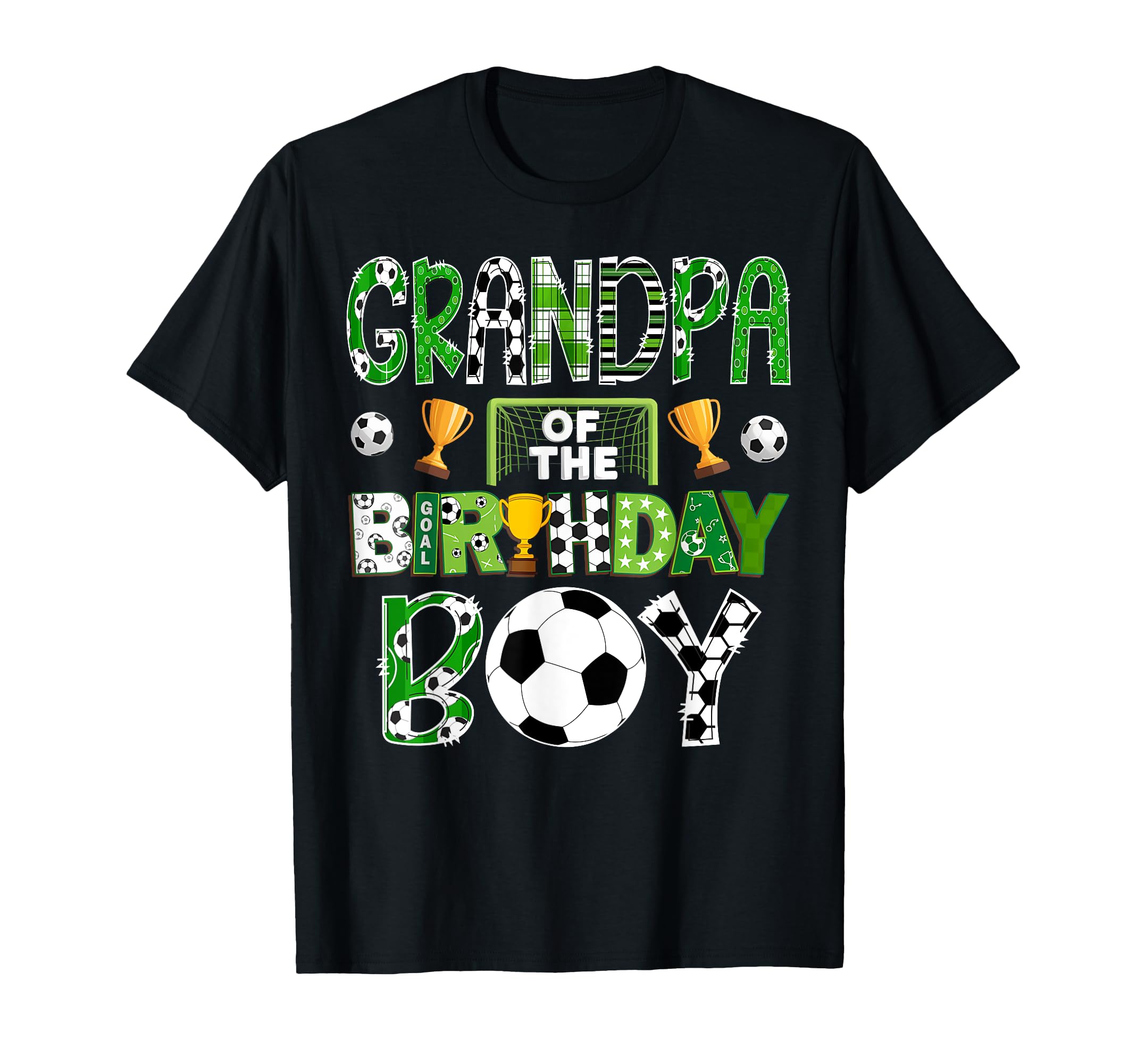 Grandpa Birthday Soccer Player Game Day T-Shirt - Fun Novelty Design Unisex