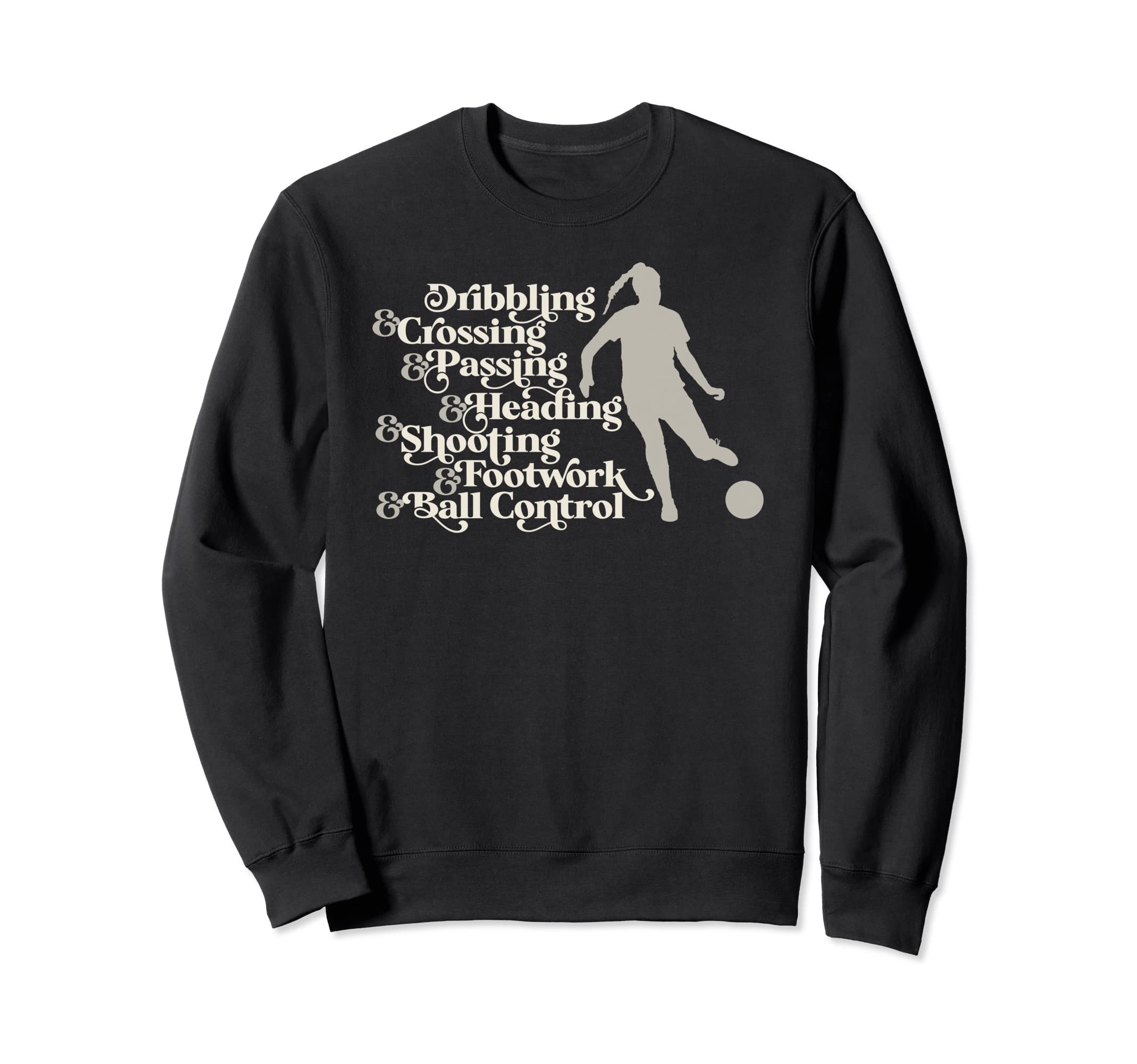 Womens Soccer Player Coach Drills Sweatshirt - Novelty Apparel for Adults