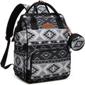 Wrangler Aztec Backpack Multifunction Baby Travel Bag with Changing Pad, Stroller Straps and Pacifier Case WG2204-91103BK
