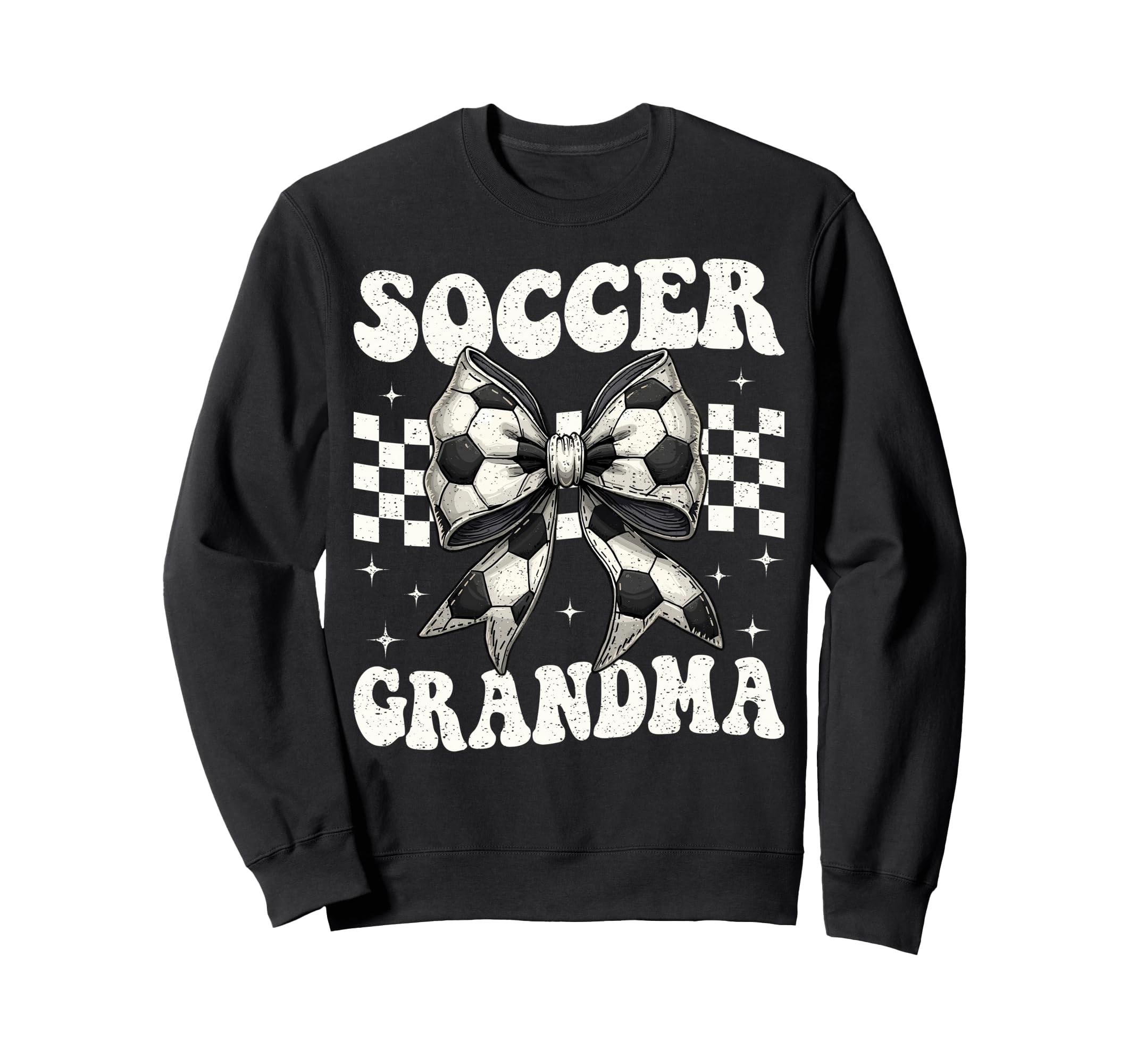 Soccer Grandma Funny Coquette Bow Sweatshirt - Novelty Apparel for Adults