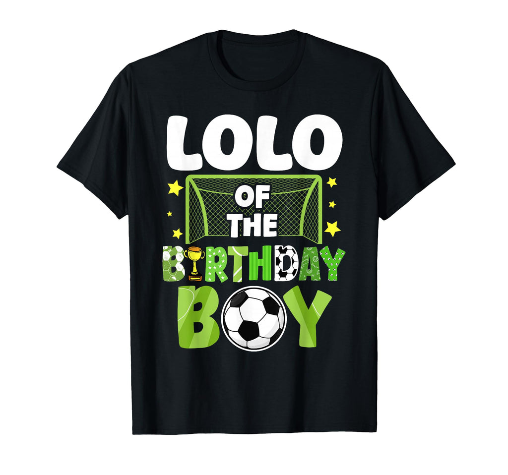 Soccer Lolo Birthday Party Family T-Shirt - Graphic Print for Adults