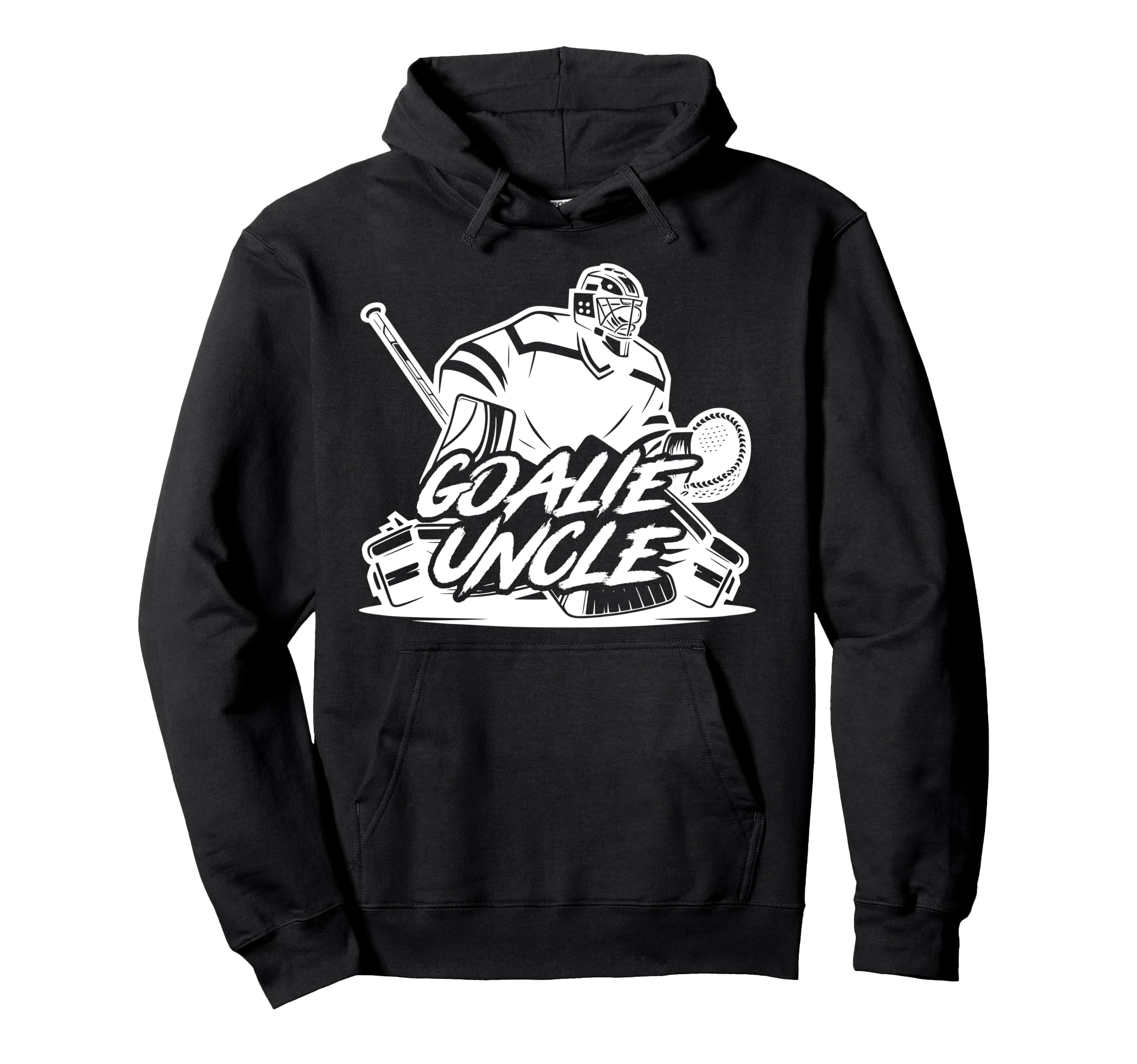 Ice Hockey Goalie Uncle Hockey Keeper Uncle Hoodie - Novelty Apparel Unisex