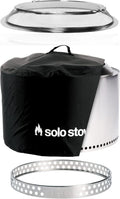 Solo Stove Yukon Big Yard Bundle 2.0 | Incl. Yukon Smokeless Fire Pit with Stand, Shelter, Shield, Portable for Wood Burning, Removable Ash Pan, Stainless Steel, H: 19.8in x Dia: 27in, 50.85lbs