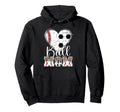 Ball Mom Heart Soccer Baseball Mom Hoodie - Graphic Print Men Women