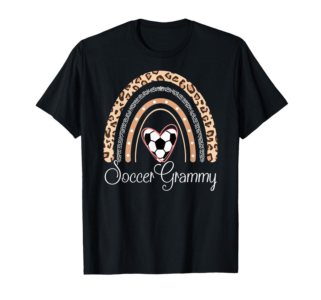 Soccer Grammy Boho Rainbow Funny T-Shirt - Casual Everyday Wear Unisex